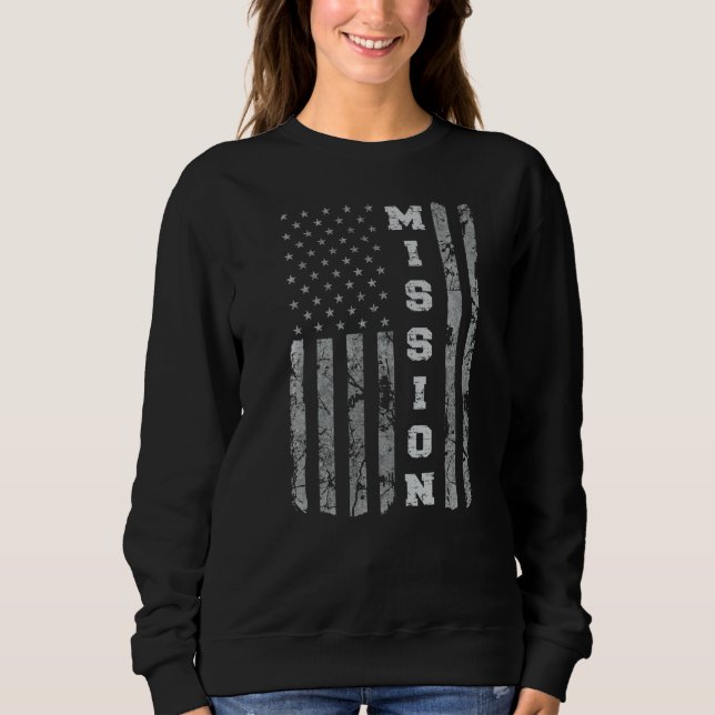 Mission Texas American Flag Sweatshirt (Vorderseite)