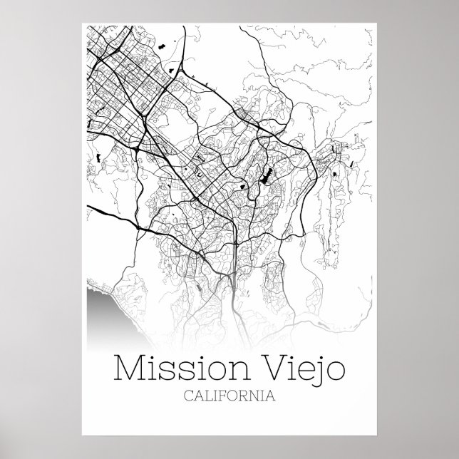 Mission Viejo Map - Kalifornien - City Map Poster (Vorne)