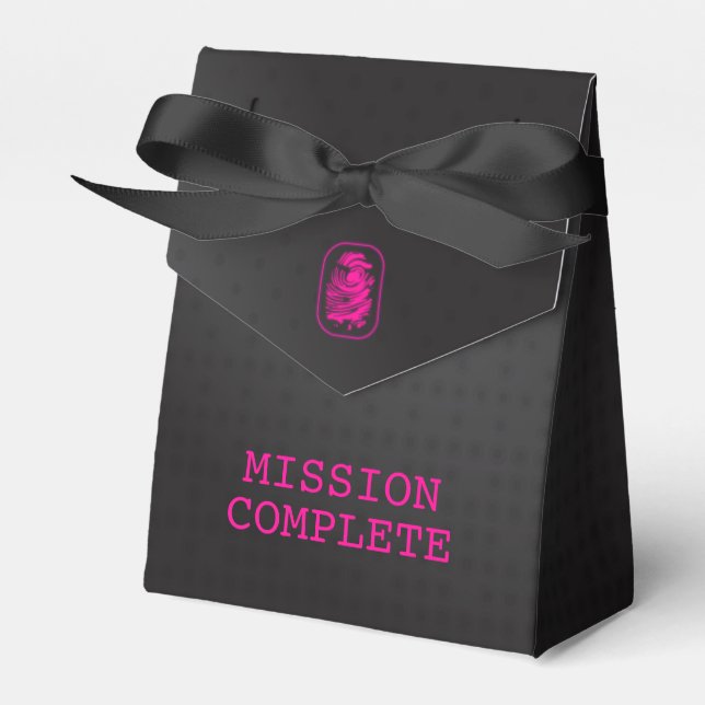 MISSION VOLLSTÄNDIGES Spionage-Party Geschenkschachtel (Vorderseite)