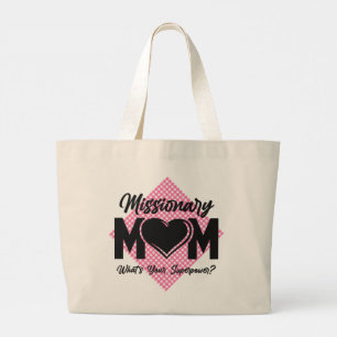 Missionare Mama LDS Mormon Mama Rosa Karo Tote Tag Jumbo Stoffbeutel