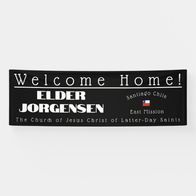 Missionary Welcome Zuhause Custom Banner Homecomin (Horizontal)