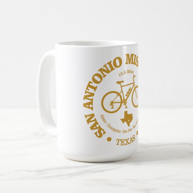 Missionspfad San Antonia (Fahrrad) Kaffeetasse (Vorderseite Links)