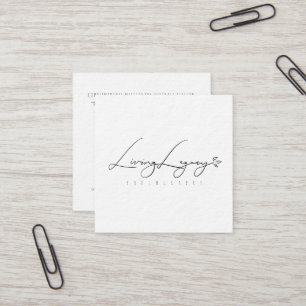 MISSIONSporträt-KARTE   Goldbürste Minimalistisch Quadratische Visitenkarte