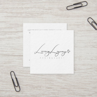 MISSIONSporträt-KARTE | Goldbürste Minimalistisch Quadratische Visitenkarte