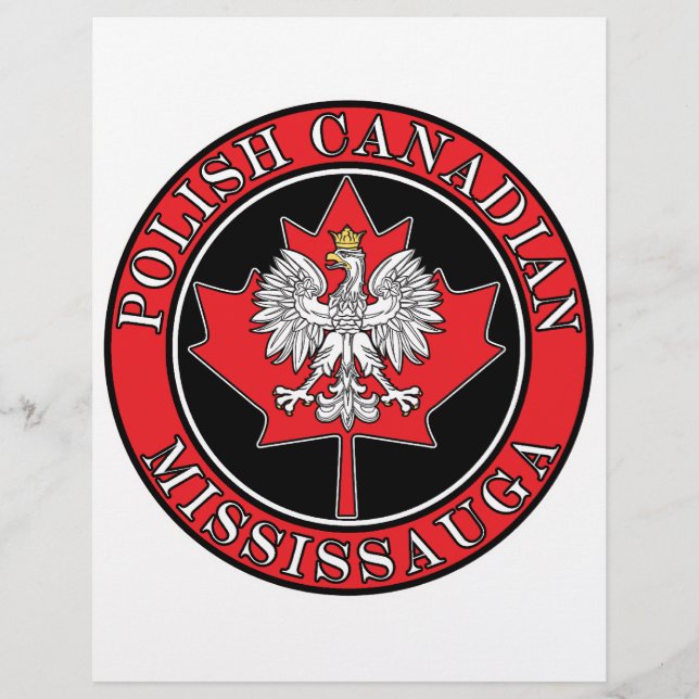 Mississauga Runde Polnisch-Kanadisches Leaf Flyer (Vorne)