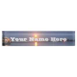 Mississipi River Sunrise Name Plate Namensplakette