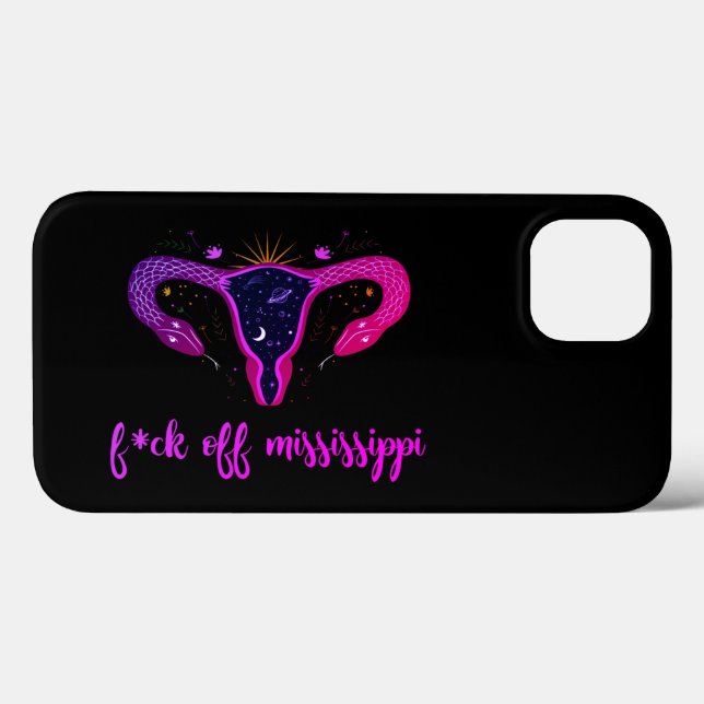 Mississippi Abortion Ban Celestial Uterus Protest Case-Mate iPhone Hülle (Rückseite (Horizontal))