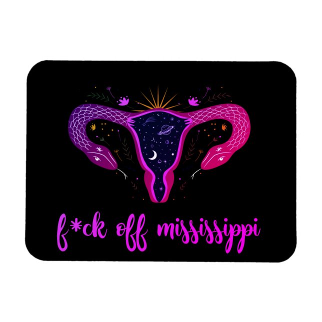 Mississippi Abortion Ban Celestial Uterus Protest Magnet (Horizontal)