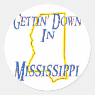 Mississippi - Abstieg Runder Aufkleber