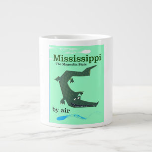 Mississippi Alligator Vintage Reiseplakat Jumbo-Tasse