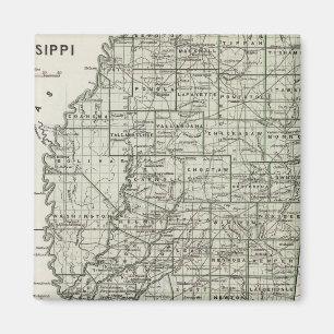 Mississippi Atlas Karte Magnet
