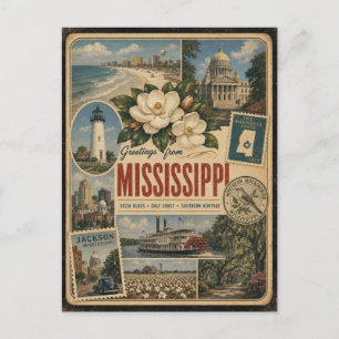 Mississippi Authentische Vintage-Postkarte Postkarte