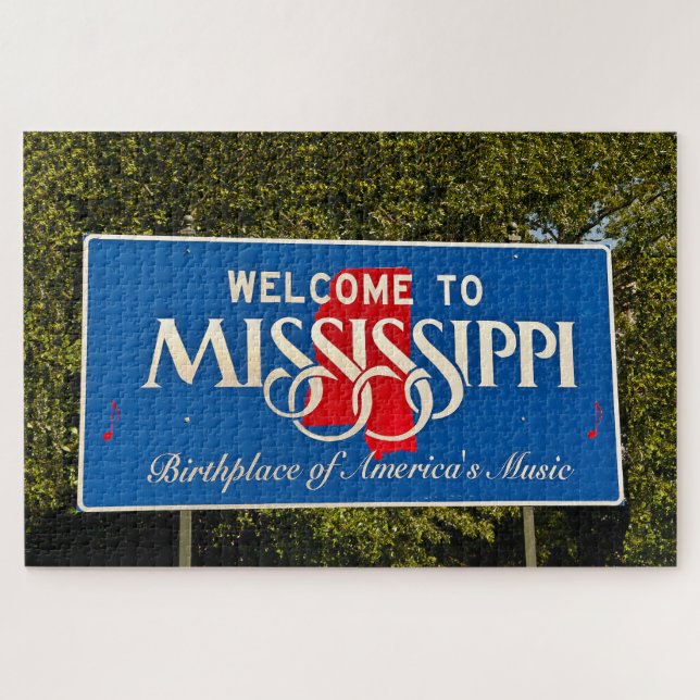 Mississippi Begrüßungszeichen Puzzle (Horizontal)