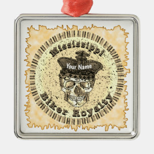 Mississippi Biker  Ornament Aus Metall