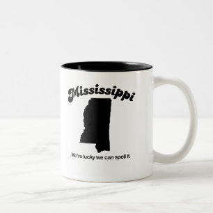 Mississippi - buchstabieren Sie es Zweifarbige Tasse