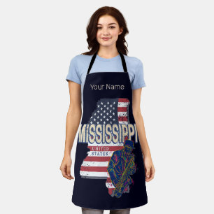 Mississippi Bundesstaat Vereinigte Staaten Karte V Schürze