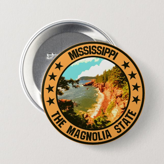 Mississippi Button (Vorne & Hinten)