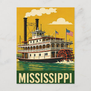 🚢 Mississippi-Dampferreise Postkarte