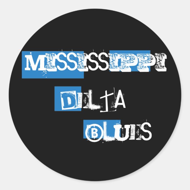 Mississippi Delta Blues Sticker (Vorderseite)