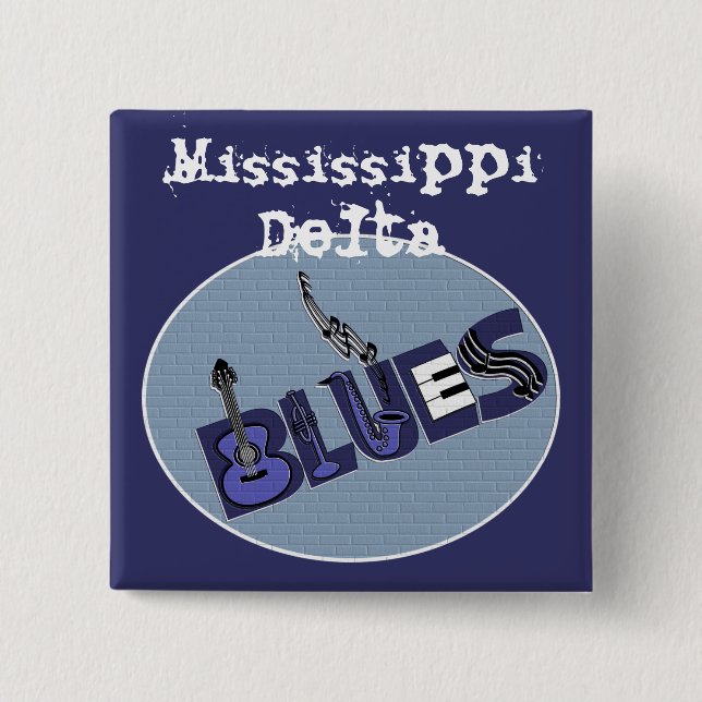 Mississippi-DeltaBlues-Knopf Button (Vorderseite)