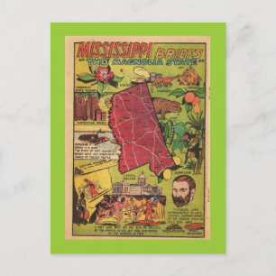Mississippi der Magnolia-Staat Postkarte