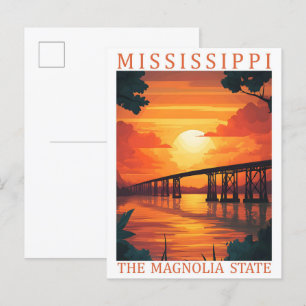 Mississippi, der Magnolien-Staat, USA Reiseort Postkarte