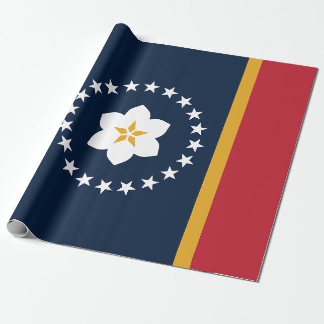 Mississippi: Die Magnolia-Staatsflagge der USA Geschenkpapier (Ungerollt)