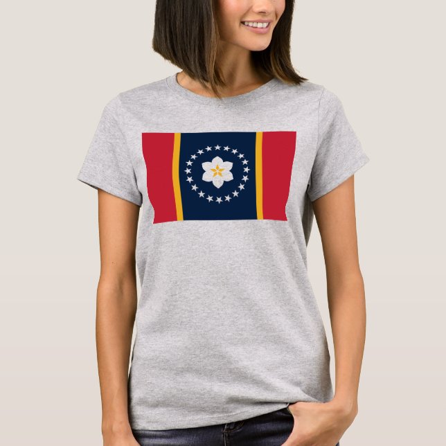 Mississippi: Die Magnolia-Staatsflagge der USA T-Shirt (Vorderseite)