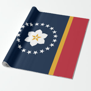 Mississippi: Die Magnolie US-Staatsflagge Geschenkpapier