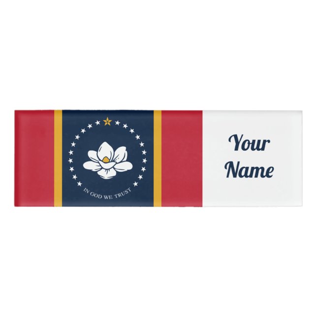 Mississippi Flag 2020 Neu Namenschild (Vorderseite)