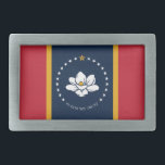 Mississippi Flag 2020 Neu Rechteckige Gürtelschnalle<br><div class="desc">Die Flagge von Mississippi 2020,  die neue Magnolienflagge.

Erstellt durch: Rocky Vaughn,  Sue Anna Joe und Kara Gileshttps://www.mdah.ms.gov/flagpoll-top2</div>