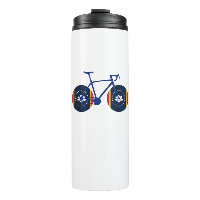 Mississippi Flag Cycling Thermosbecher (Vorderseite)