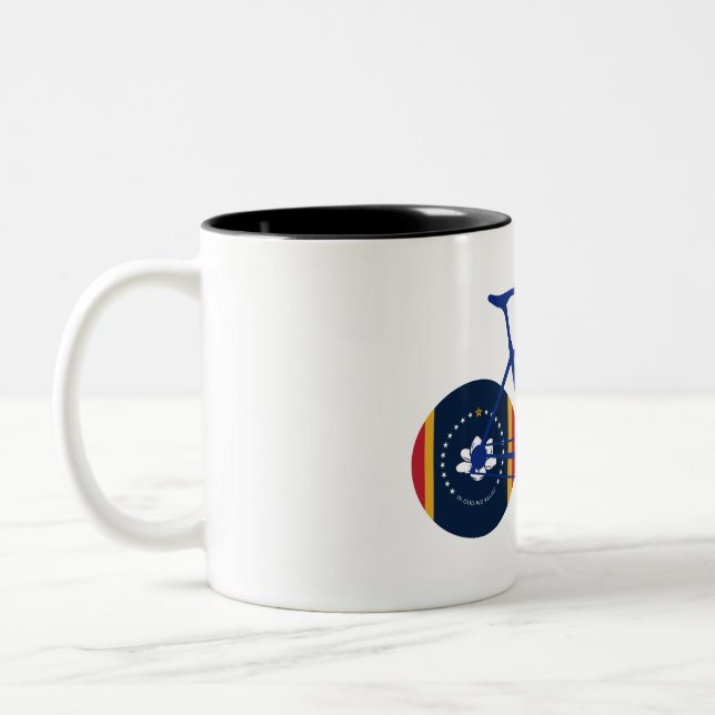 Mississippi Flag Cycling Zweifarbige Tasse (Links)