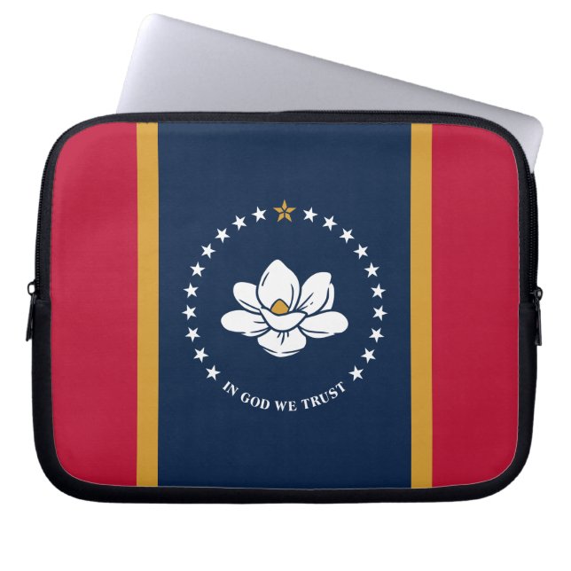 Mississippi Flag Laptop Sleeve (Vorderseite)
