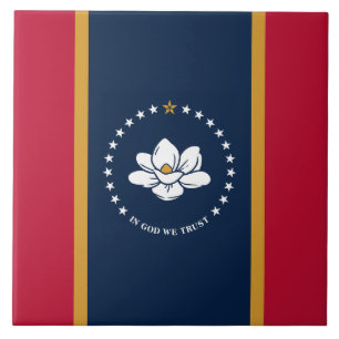 Mississippi-Flagge auf Fliese