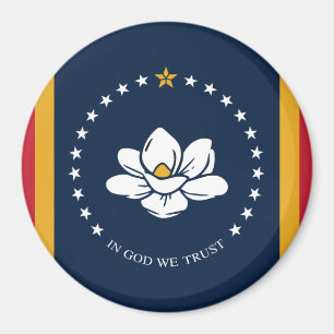 Mississippi-Flagge - Neue Magnolien-Flagge Magnet