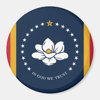 Mississippi-Flagge - Neue Magnolien-Flagge Magnet