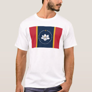 Mississippi-Flagge - Neue Magnolien-Flagge T-Shirt
