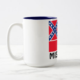 Mississippi-Flagge Zweifarbige Tasse