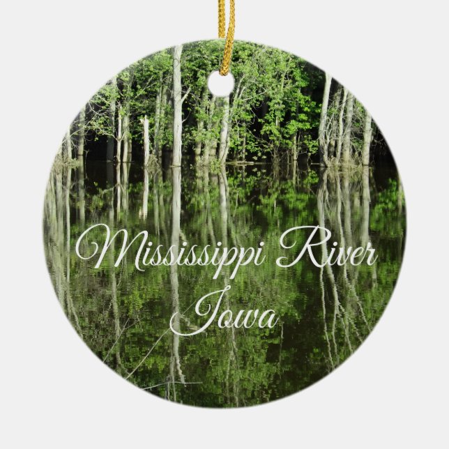 Mississippi Fluss Iowa Banks Keepake Ornament (Vorne)