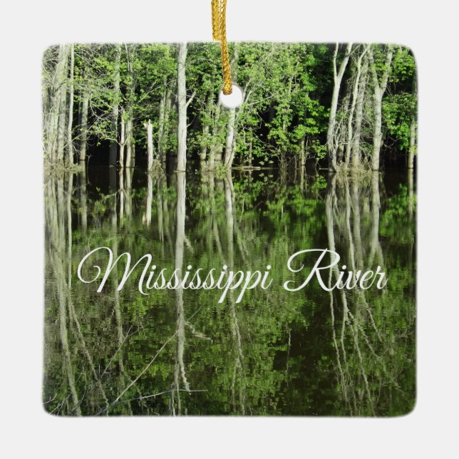 Mississippi Fluss Iowa Banks Keepake Ornament (Vorderseite)