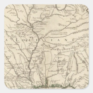 Mississippi-Fluss Quadratischer Aufkleber