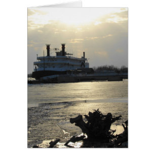 Mississippi Fluss Sunset in Winter