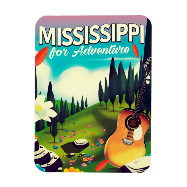 Mississippi für Abenteuer Magnet (Vertikal)