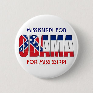 MISSISSIPPI FÜR OBAMA-Knopf Button