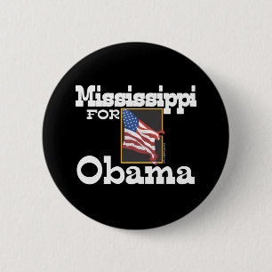 Mississippi für Obama-Knopf Button