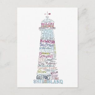 Mississippi Golfküste Sehenswürdigkeiten Postkarte