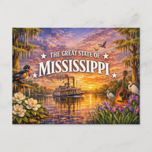 Mississippi Grußkarte Postkarte