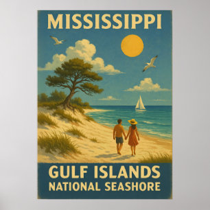 Mississippi Gulf Islands National Seashore V01 Poster