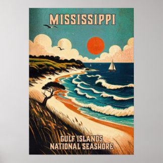 Mississippi Gulf Islands National Seashore V02 Poster